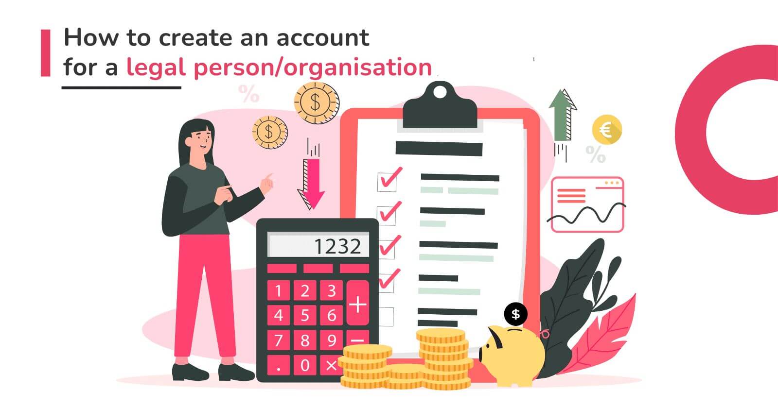 How to create an account for a legal person/organisation